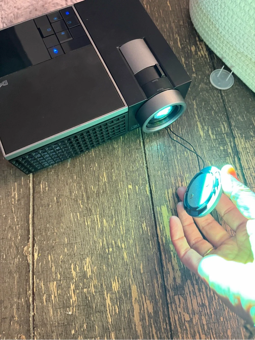 Dell Black Projector working Media Buttons cords and case included