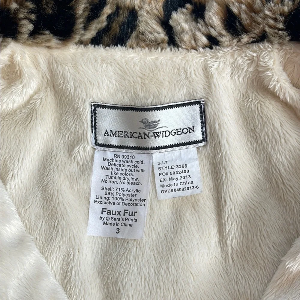 American Widgeon Faux Fur Vest 3-4T