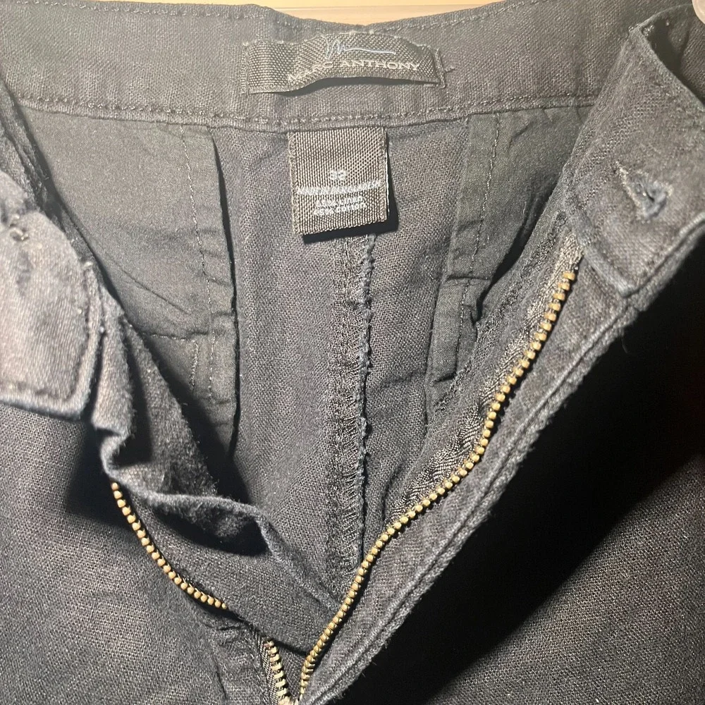 Marc Anthony Black Flex Chino Khaki Style 5 Pocket Shorts Size 32 Men A43