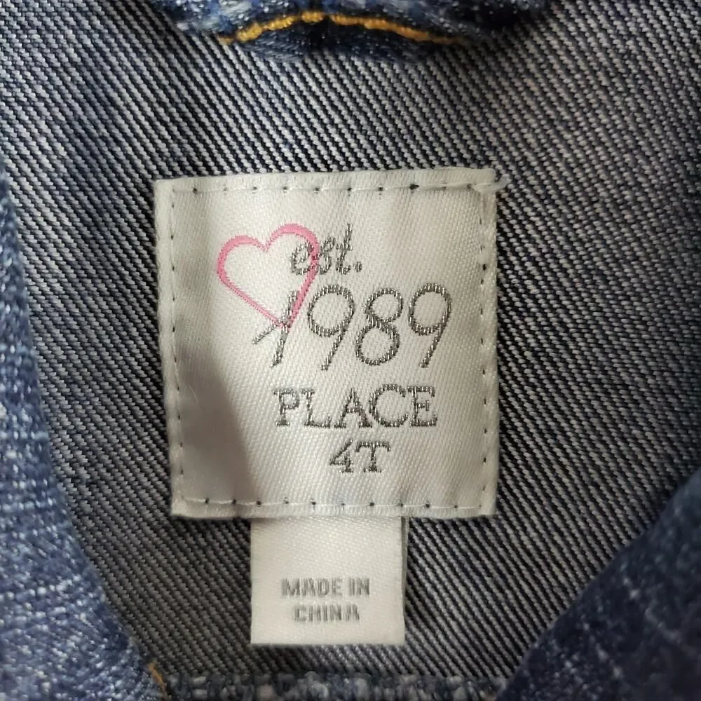 Children's Place Denim Jean Jacket Blue Size 4T