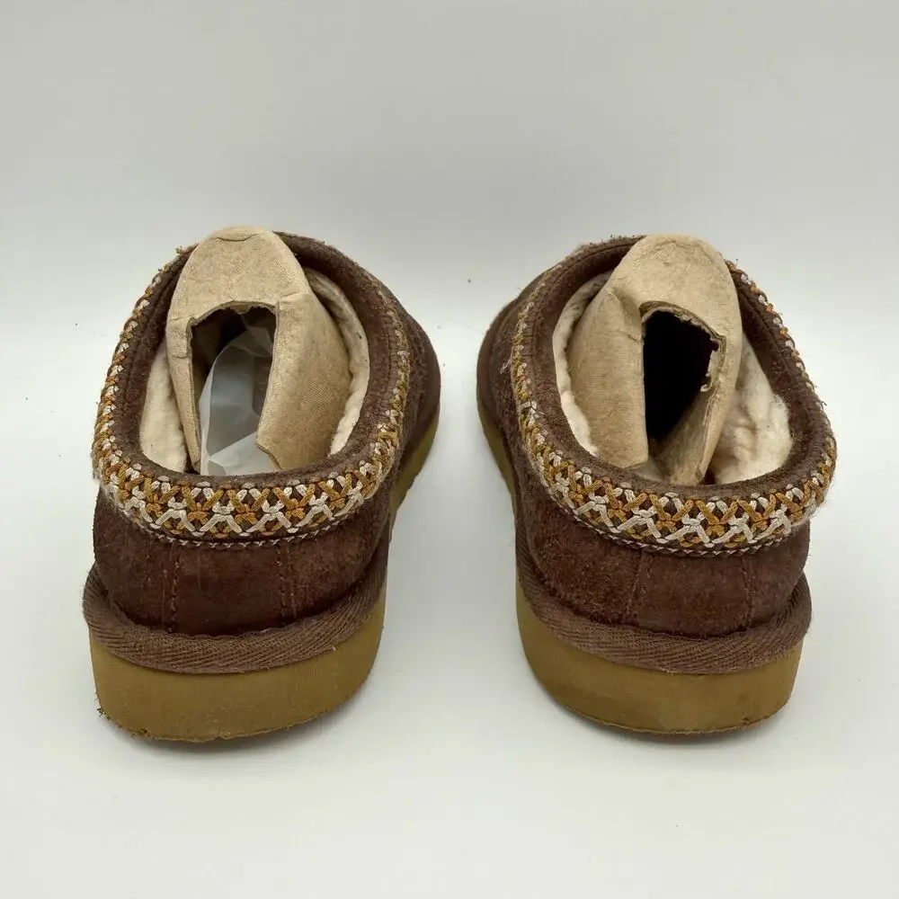 UGG Kids Tasman II Slippers US 1 EU 31 Brown Suede Slip On GUC