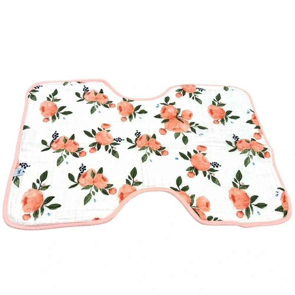 Little Unicorn Watercolor Roses Cotton Muslin Gift Set Swaddle Bibs Burp Cloth