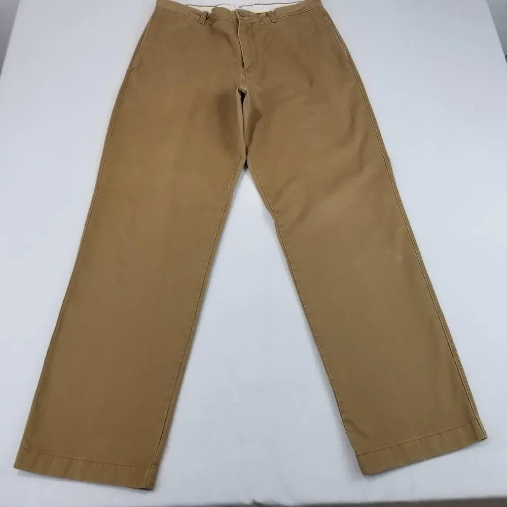 J.Crew Pants Mens 34x32 Beige Khaki Broken-In Chino Relaxed Fit Cotton Casual