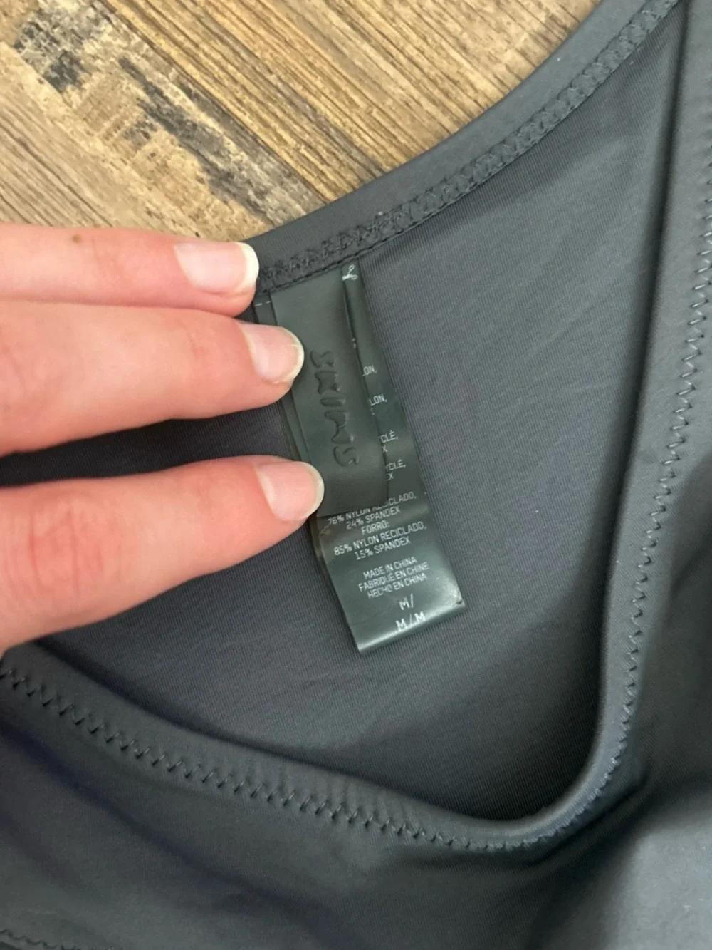 SKIMS high bottom gunmetal