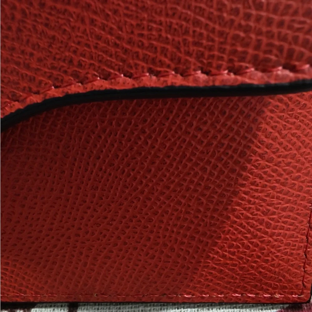 Dior Red Leather Mini Crossbody with Gold 'D' Charm Accent