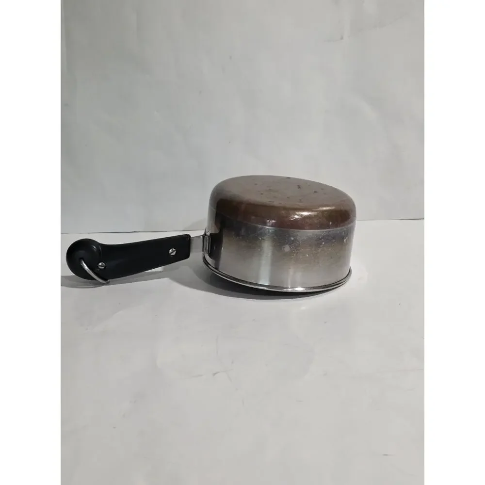 Vintage Revere Ware 1 Qt Pan Copper Clad Clinton IL USA Patent 2363973 No Lid