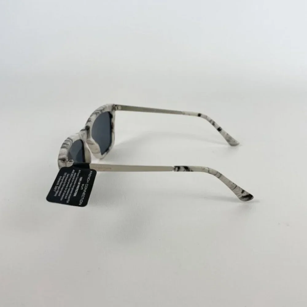 French Connection Sunglasses Black White Marbled