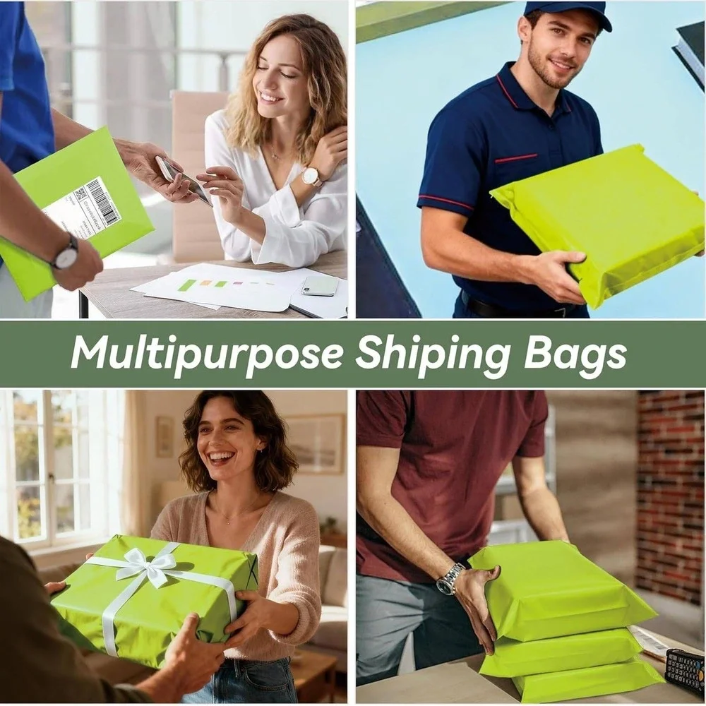 12x15.5 Green Poly Mailers‎ 100 Count Self Seal Shipping Packaging Mailing Bags