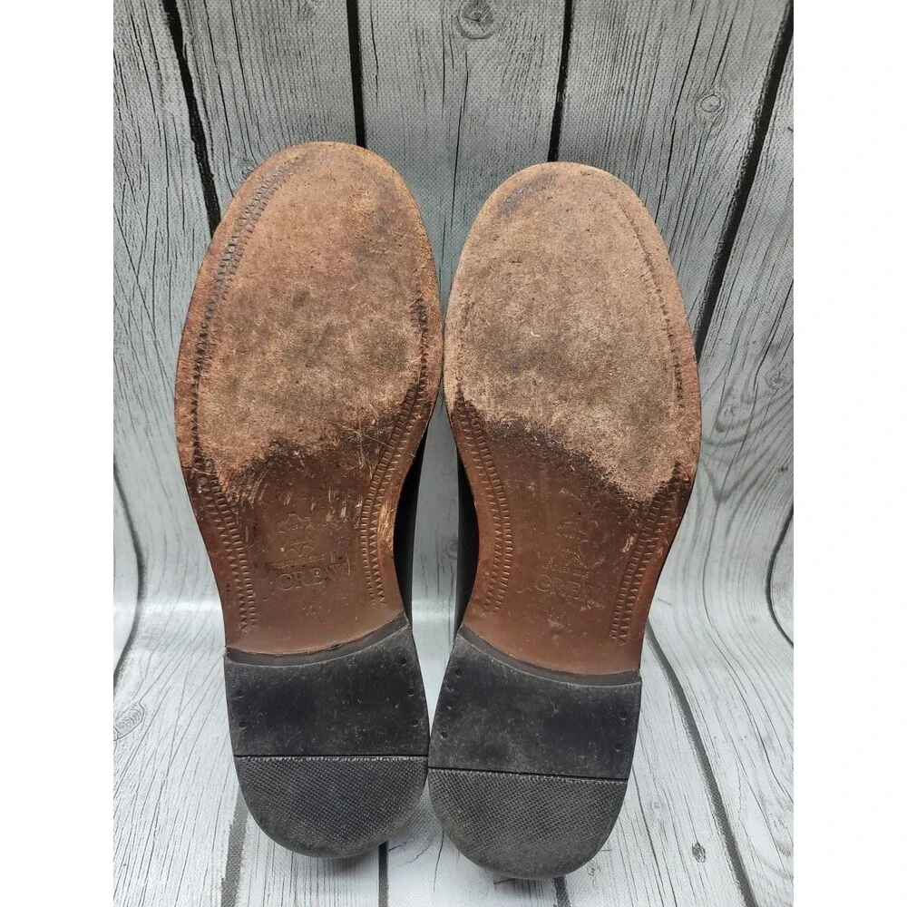 J. Crew Moc Toe Loafers Men's 11 Shoes Split Toe Slip On Dark Brown Leather