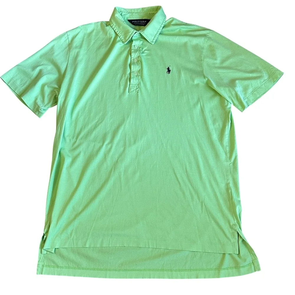 Ralph Lauren‎ Polo Golf Men's L Green Pima Cotton Short Sleeve Polo Shirt