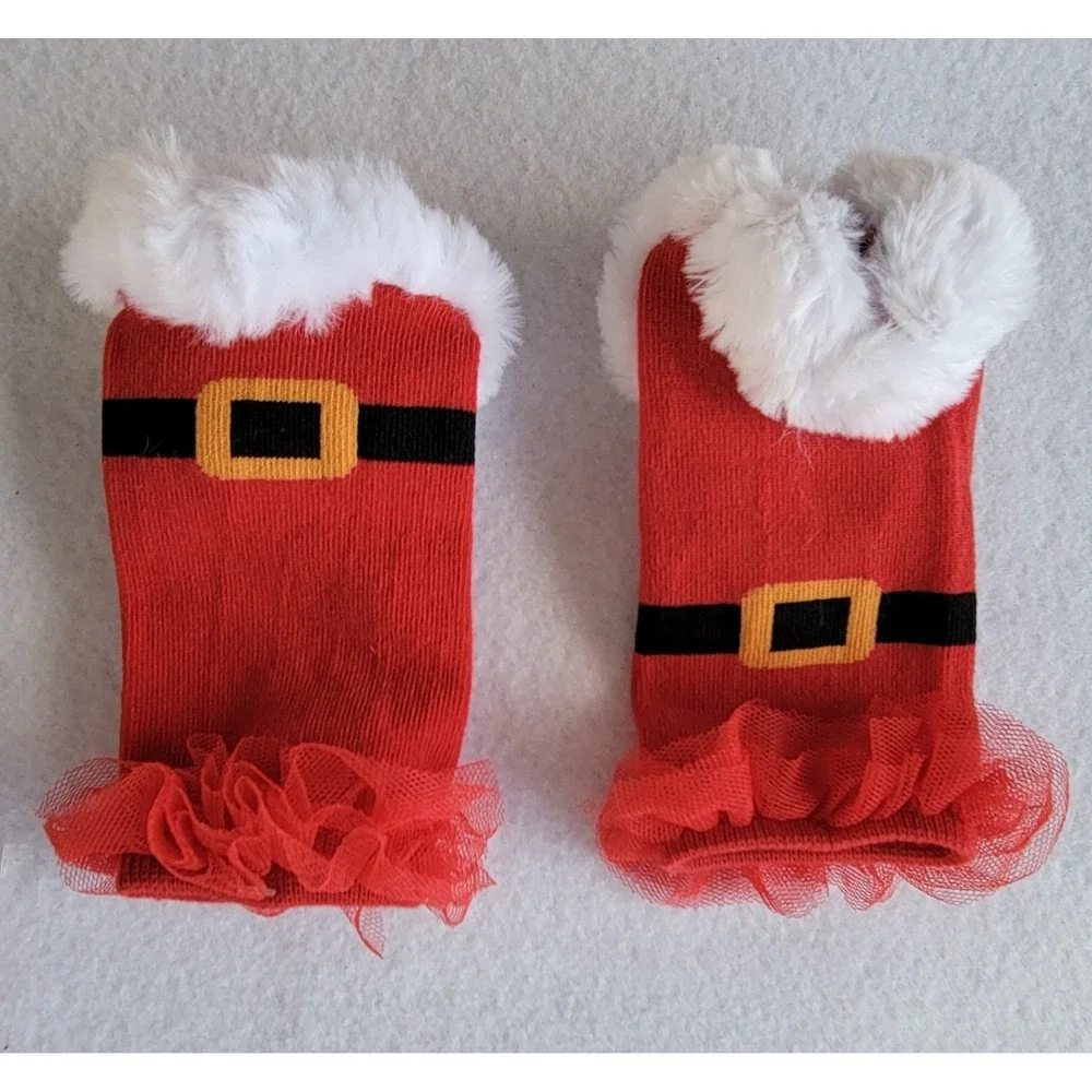 Baby Essentials Santa Tutu Size‎ 3(1)-6(1)-9(1)-18(3)-24(1) Months Red/Black