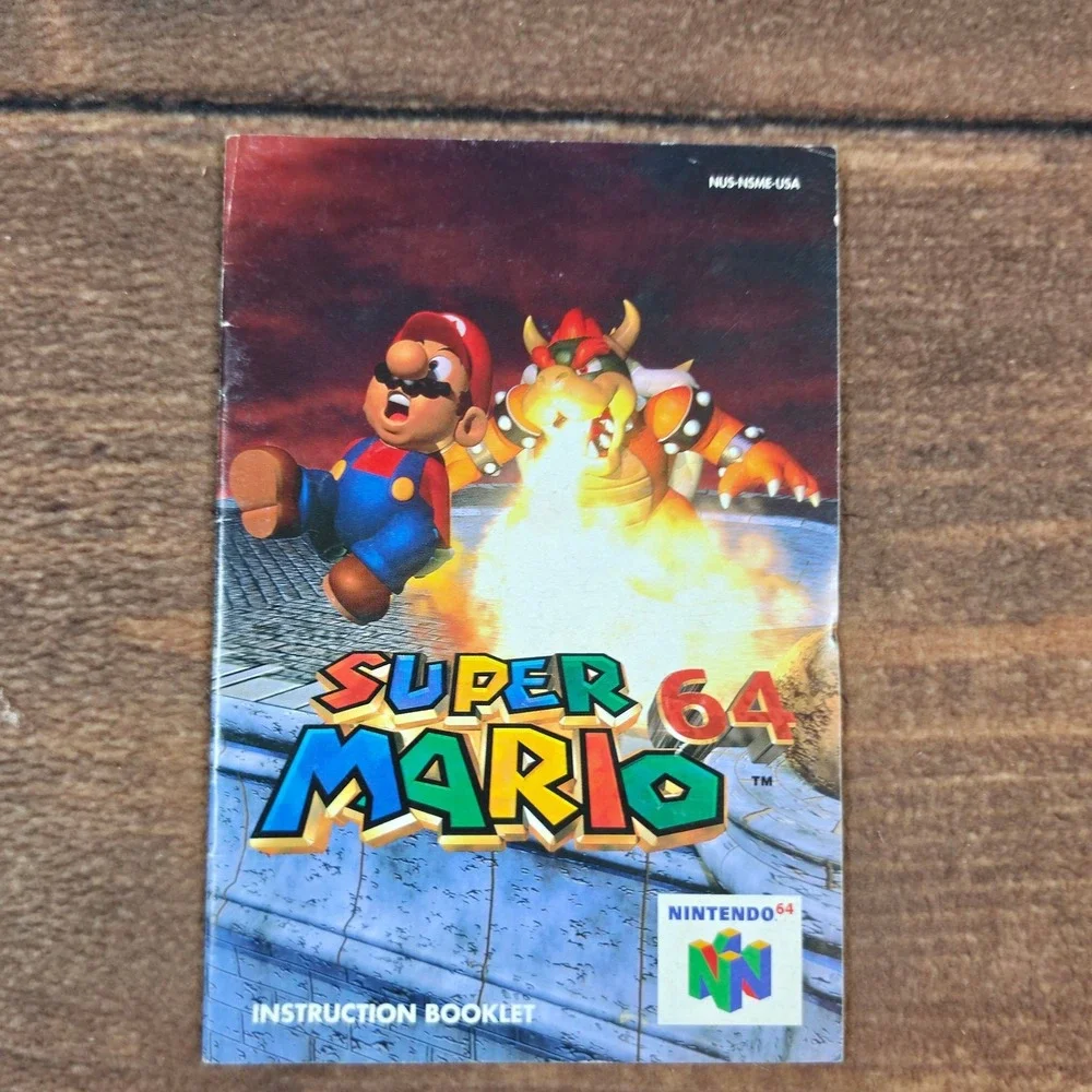 Nintendo Super Mario 64 Manual N64 OS Multicolor Good Vintage NUS-NSME-USA