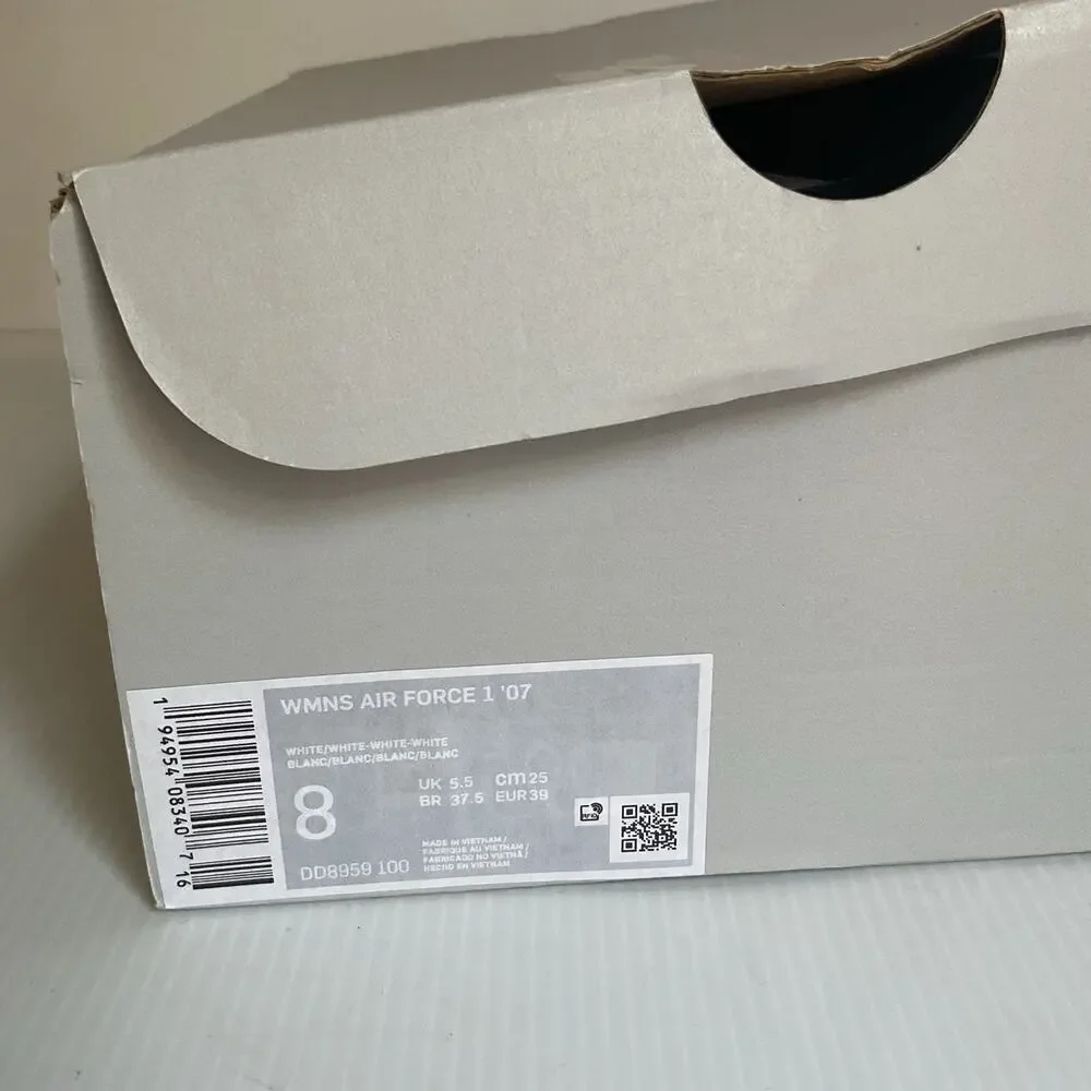 Copied - Nike Air Force 1 ’07 White Women’s Size 8 Leather Sneakers DD8959-100
