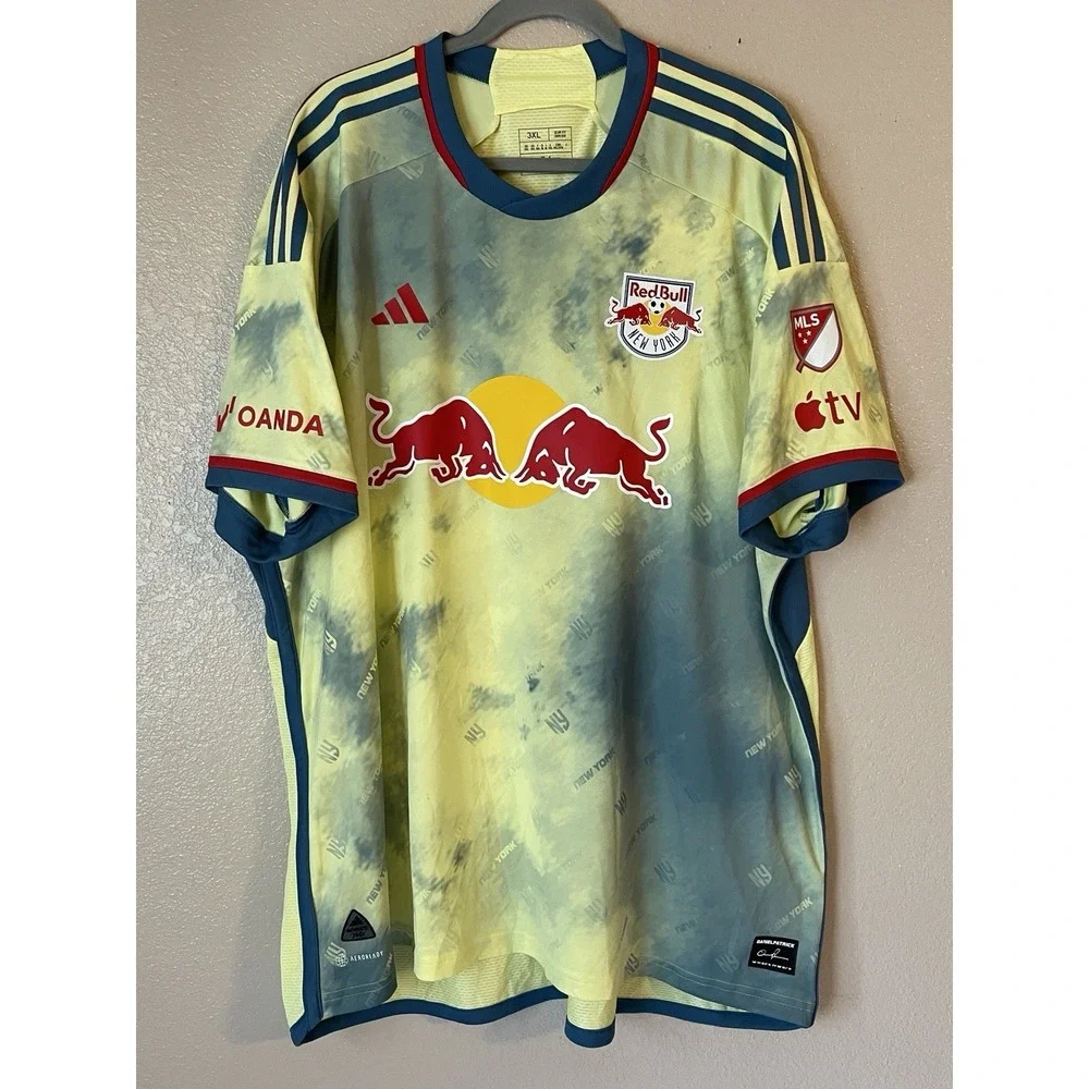 Men's 3XL NWOT New York Red Bulls John Tolkin #47 Adidas 2023 Jersey Yellow