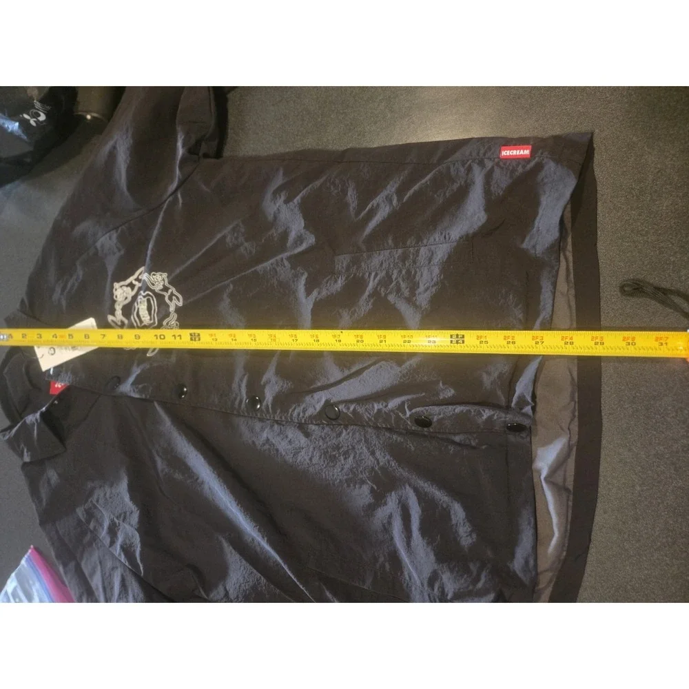 ICECREAM BBC Coach Jacket Black NWT Size Small Running Dog Graphic Coat