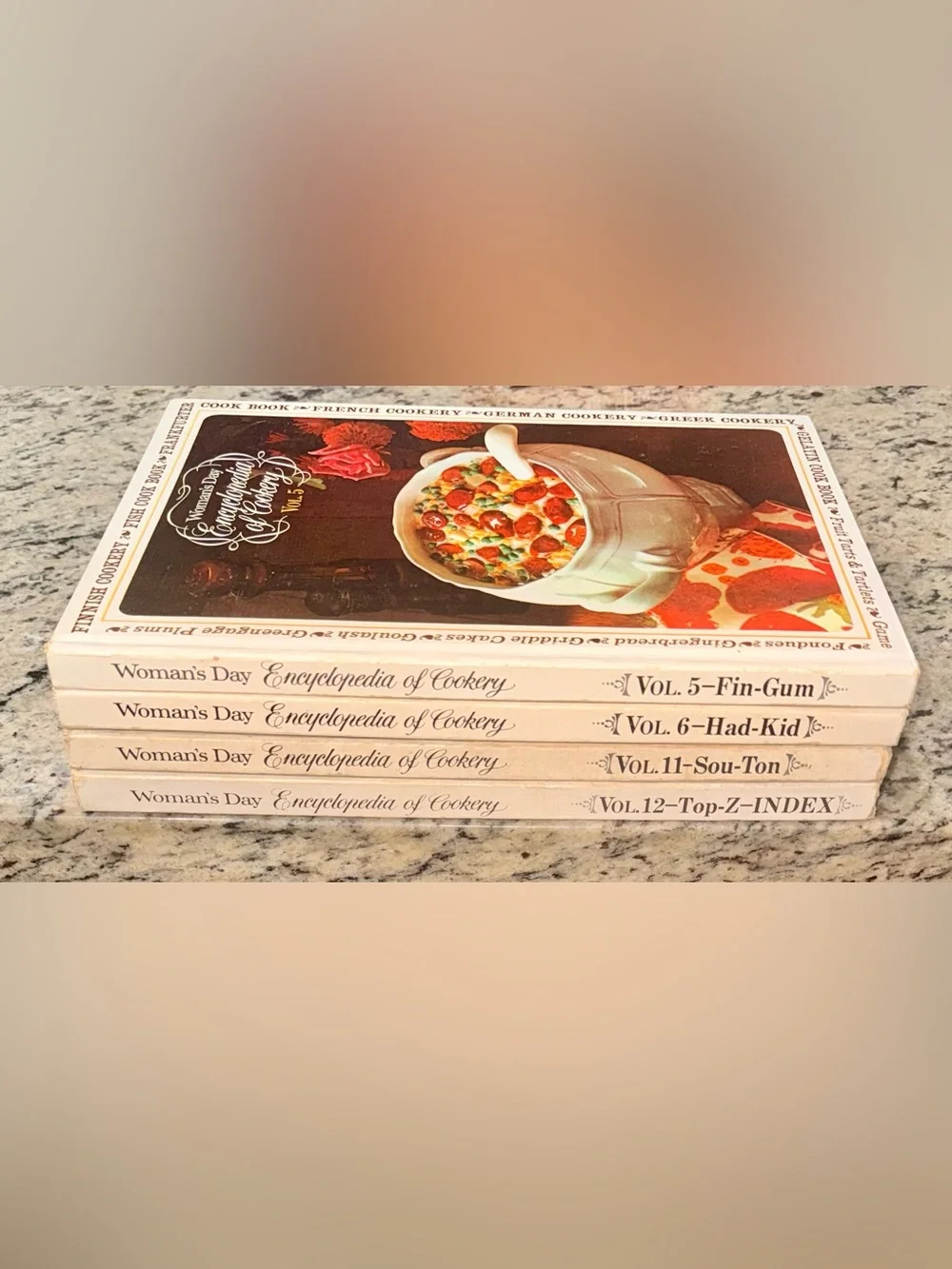 Vintage 1960’s Woman’s Day Encyclopedia of Cookery - 4 Volume Lot (5,6,11,12)