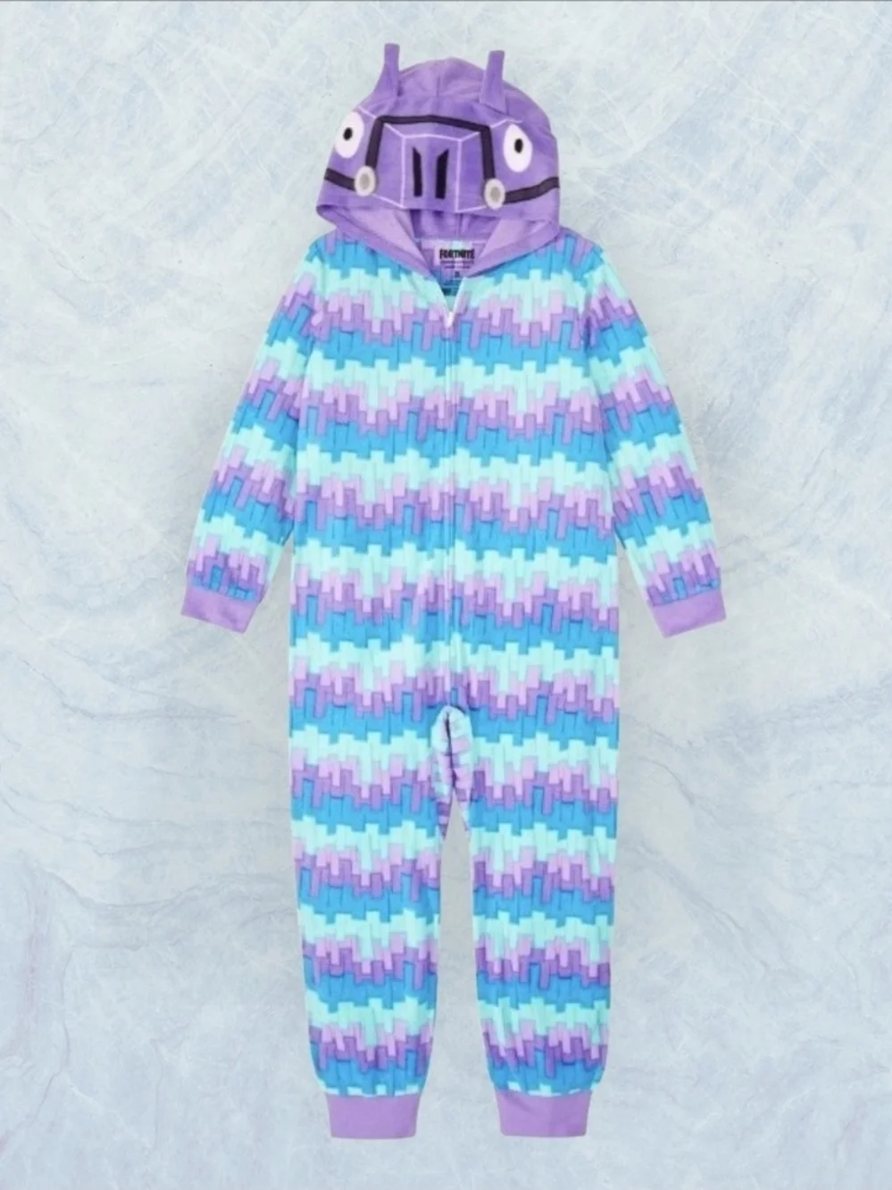 Fortnite Kids Loot Llama Fleece Hooded One-Piece Onesie Pajamas Size 8 Youth