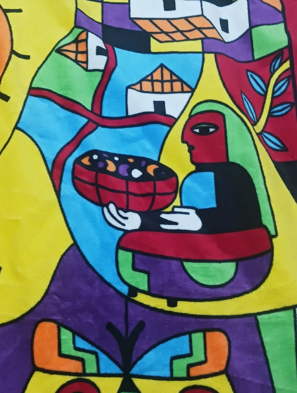 Xl Beach Towel Folksy Signed