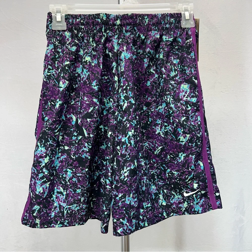 Nike youth blue & purple Patterned‎ Athletic Shorts large