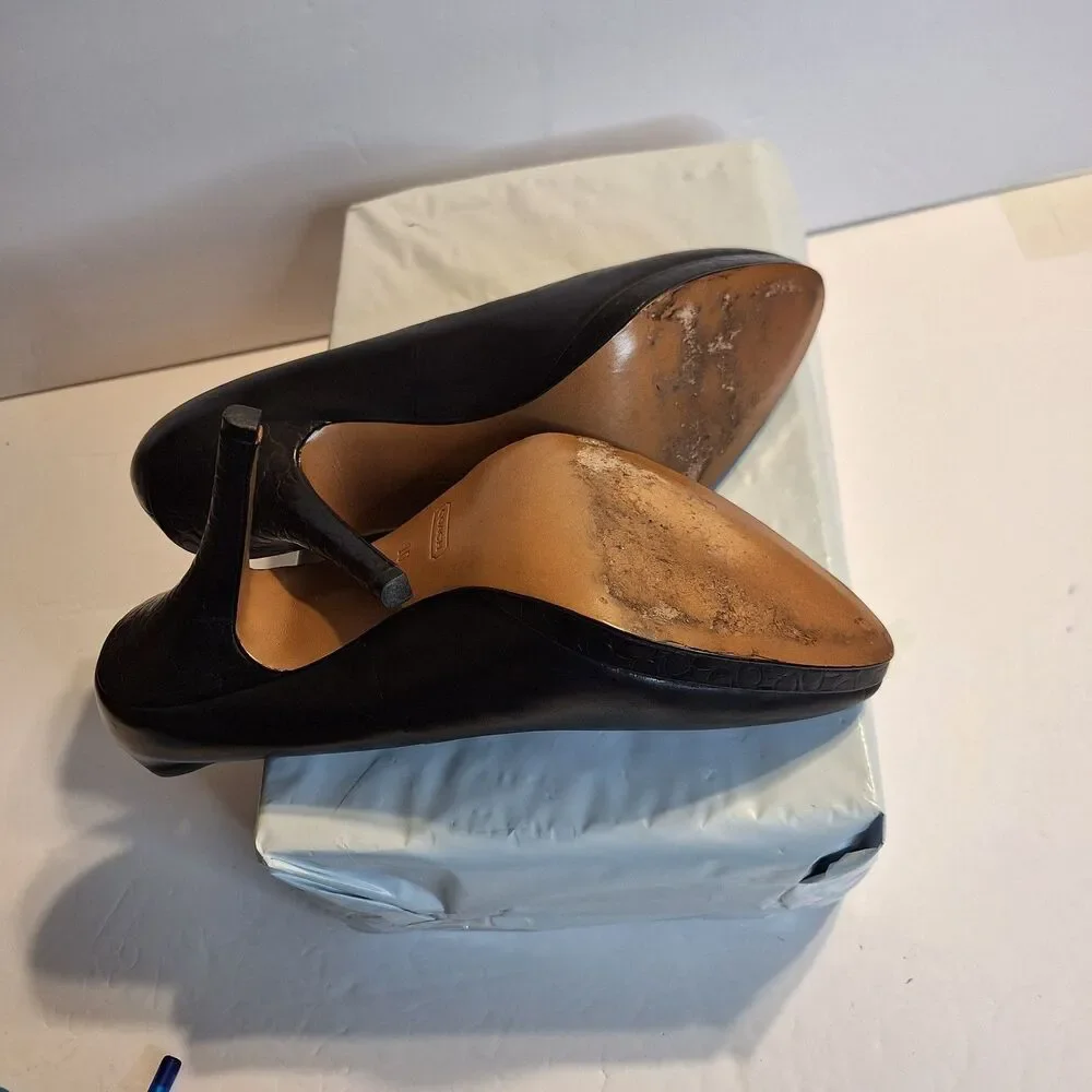 Coach black leather