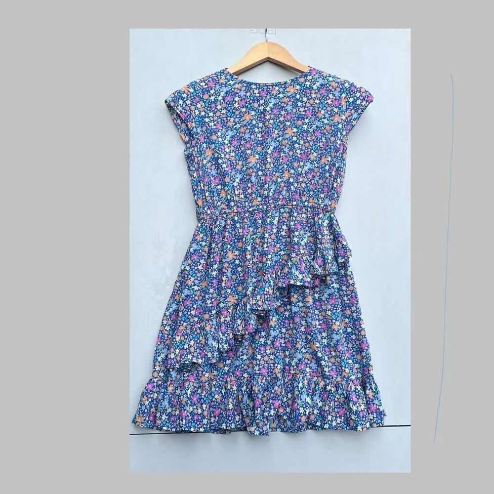 OshKosh Floral Blue 10 -12  L Girls Dress