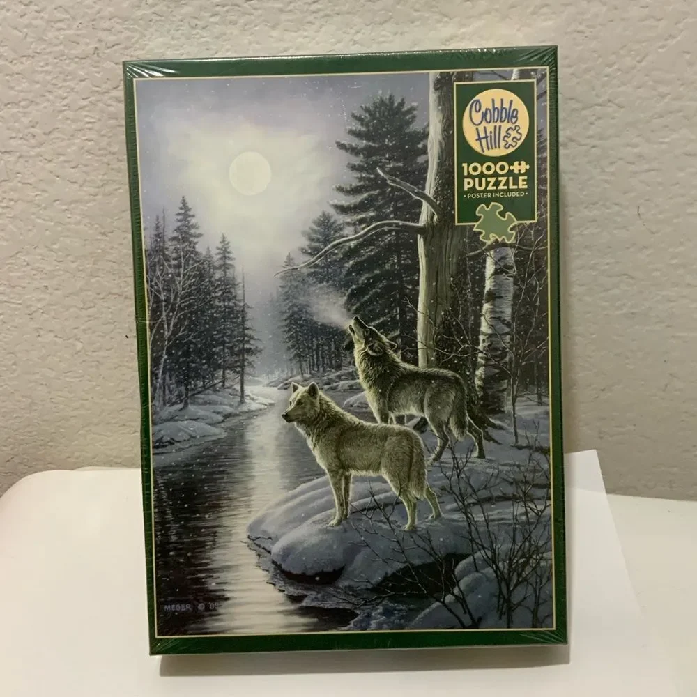 Cobble Hill Wolves by Moonlight 1000 Piece Puzzle new in box
