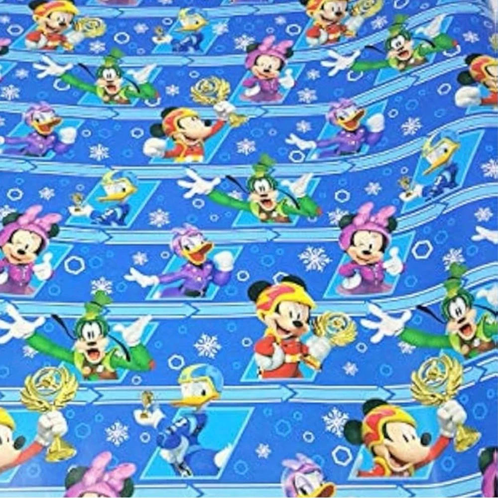 New Vintage Disney Winter Games Wrapping Paper‎