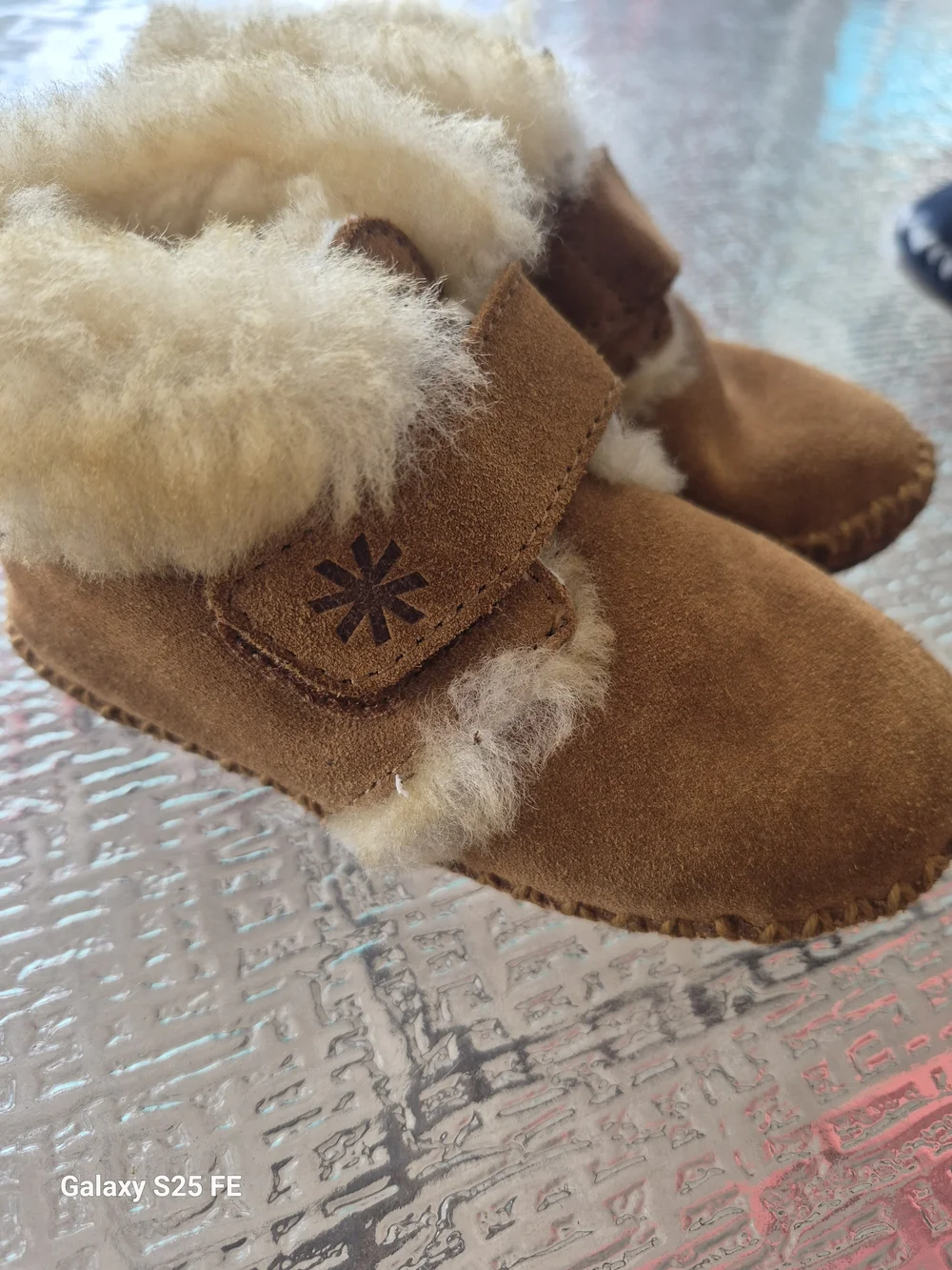 L.L. Bean Toddler Chestnut Suede Shearling Moccasins