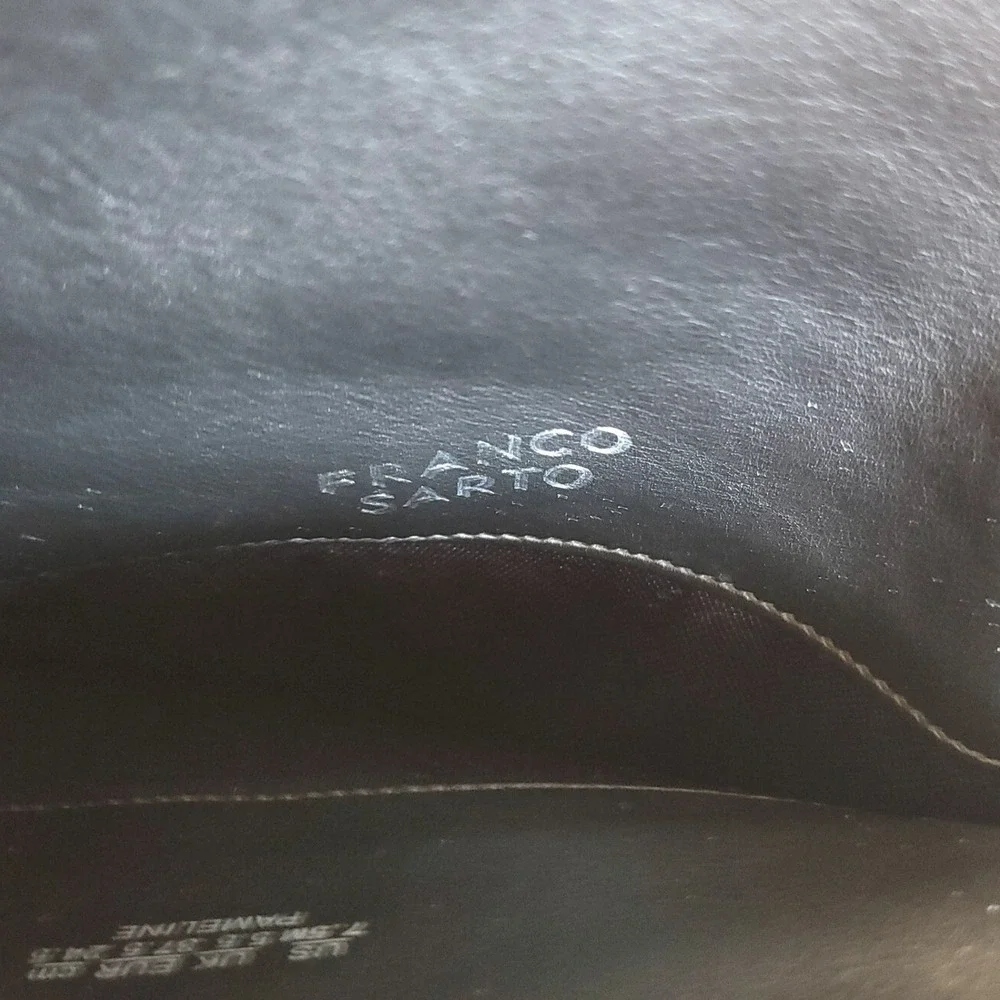 Franco Sarto Over The Knee Riding Boots Suede Block Heel Black 7.5 Leather Zipup