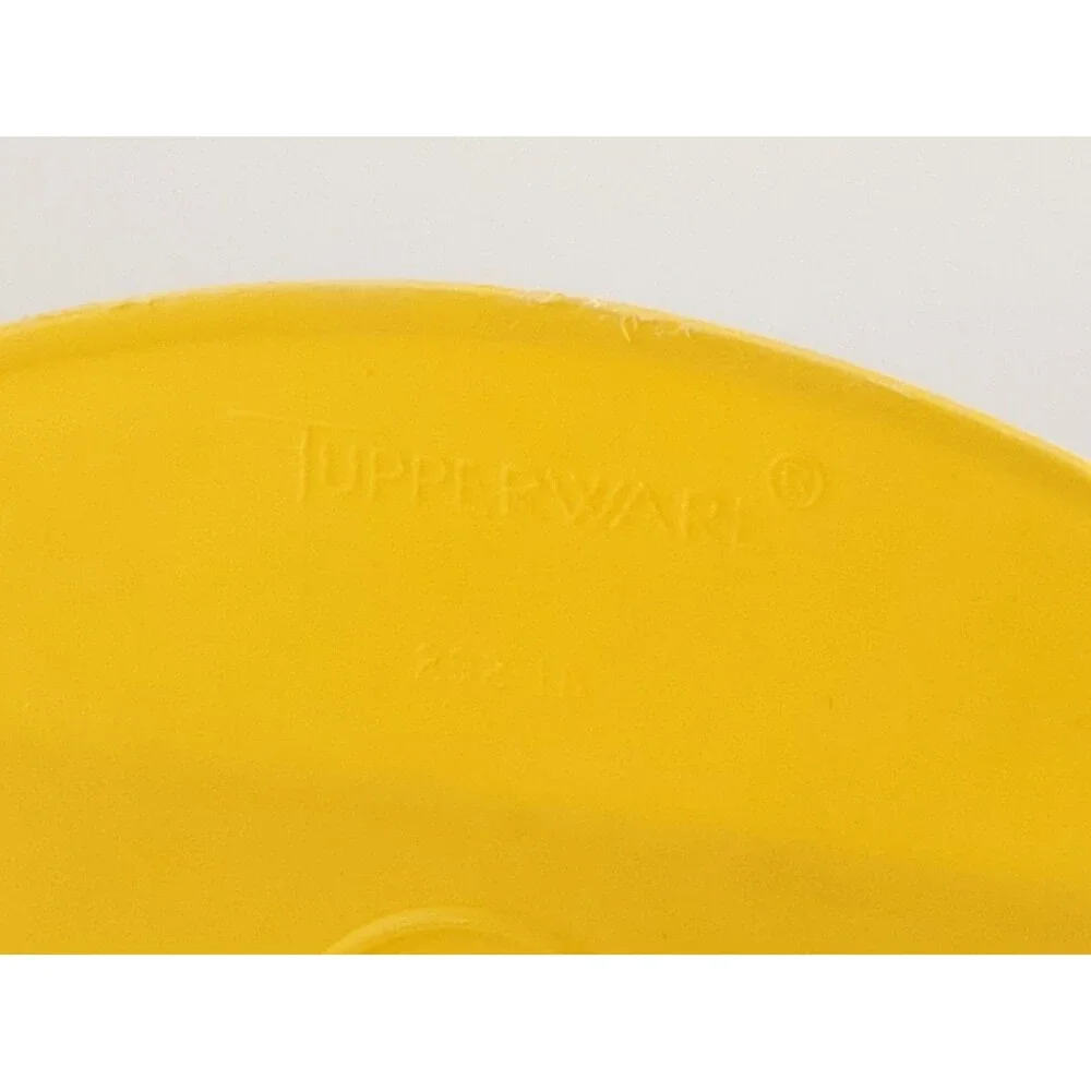 Vintage Tupperware Yellow Rocker Scoop 292-18 Canister Flour Sugar Kitchen