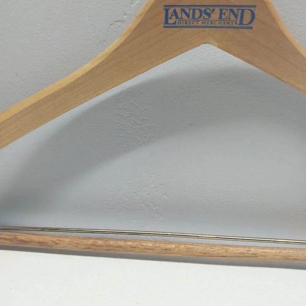 Vintage Lands' End Wood Clothes Hanger Store Display Advertising 17