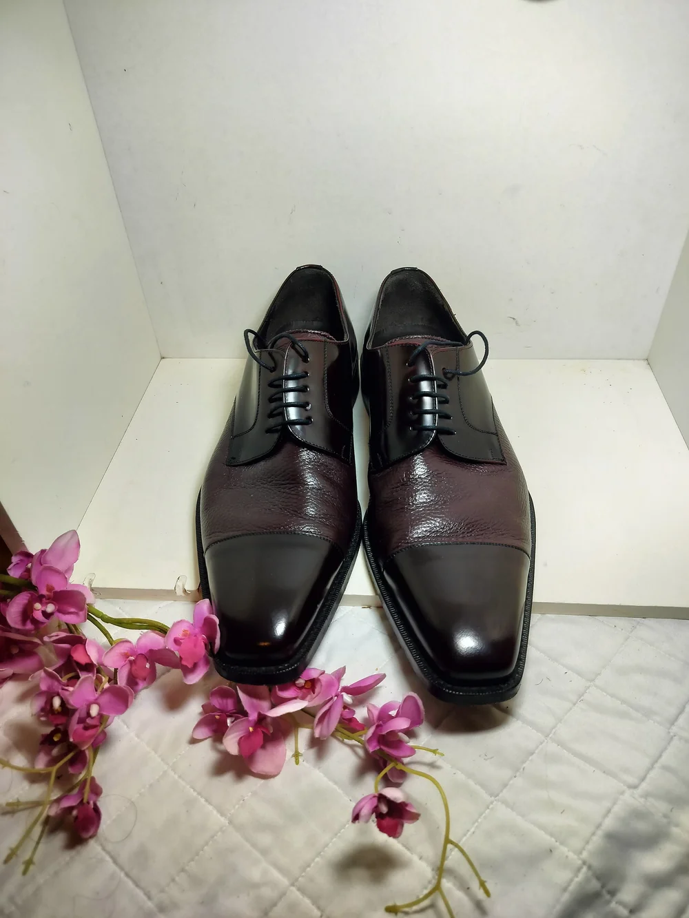 Mezlan SOKA BURGUNY OXFORDS  REAL     DEERSKIN