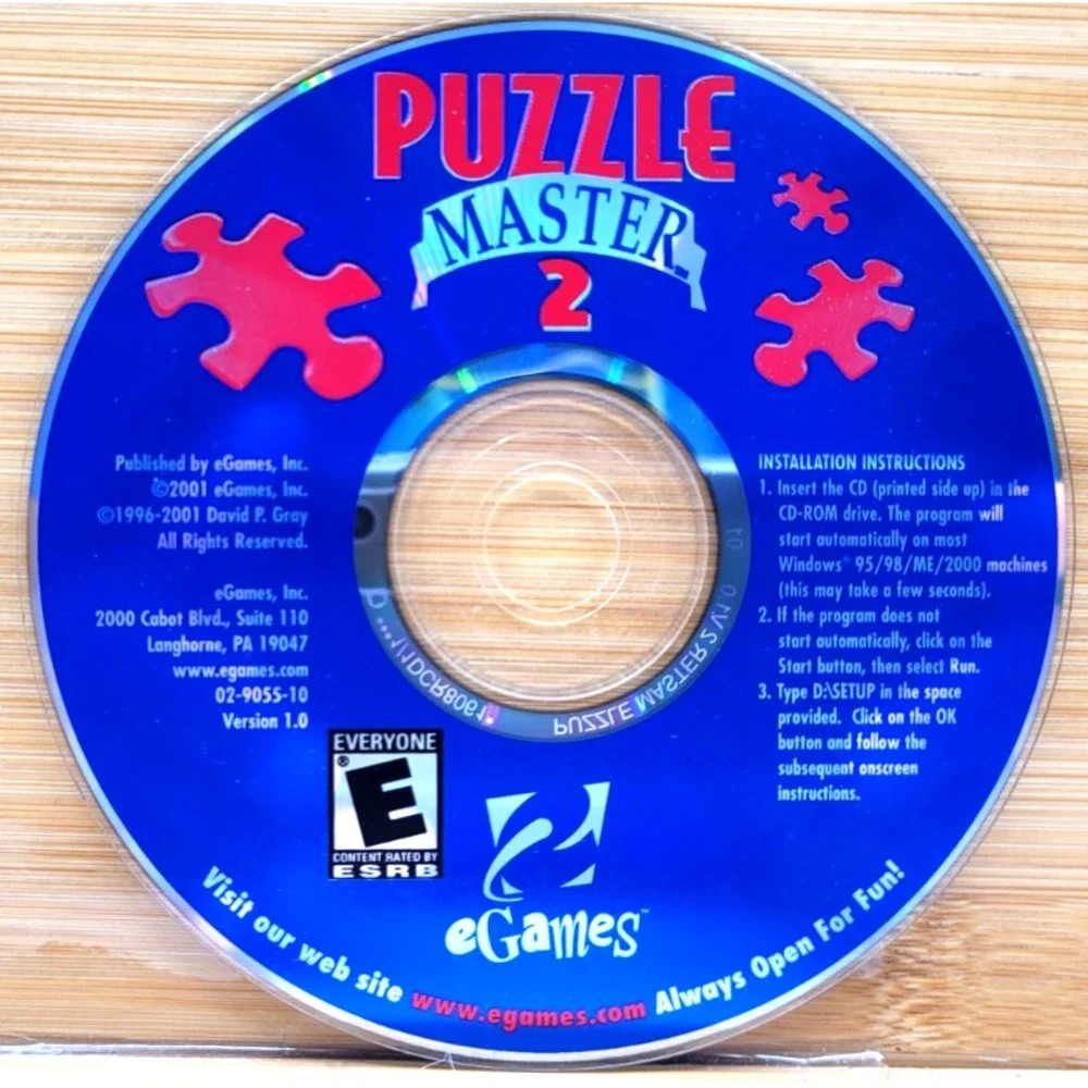 Puzzle Master 2 CD-ROM‎ (Windows PC, 2001) eGAMES DISC ONLY
