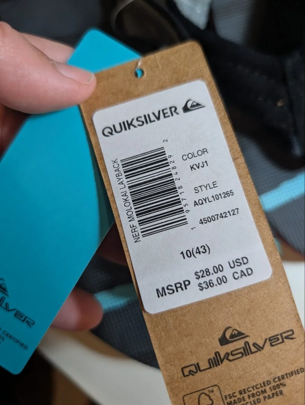 Quiksilver flip flops