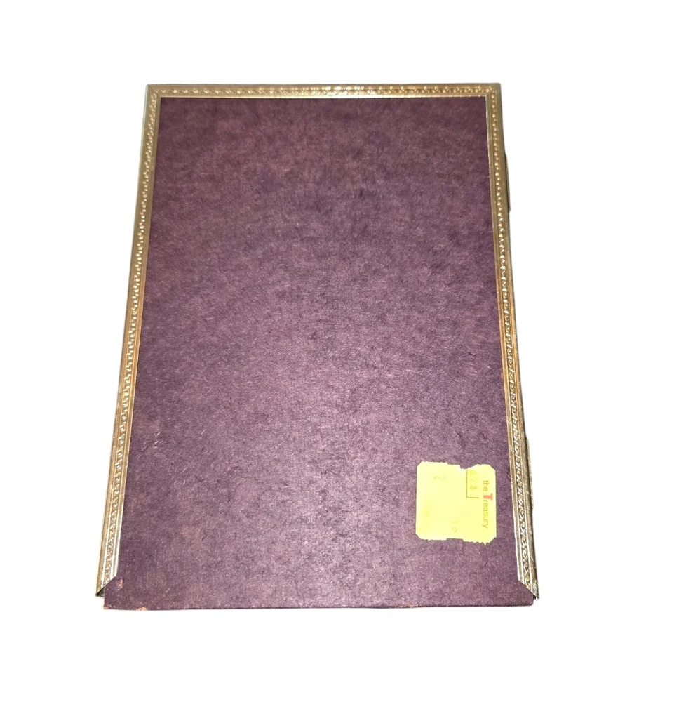 Vintage Brass & Non-Glare Glass Hinged Bi-Fold Dual 5X7 Photo Frames 10