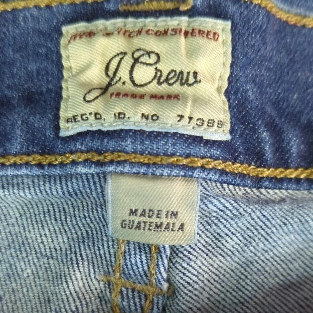 J.‎ Crew Medium Wash Blue Cotton Blend Slim Fit Straight Leg Jeans Size W36 L32