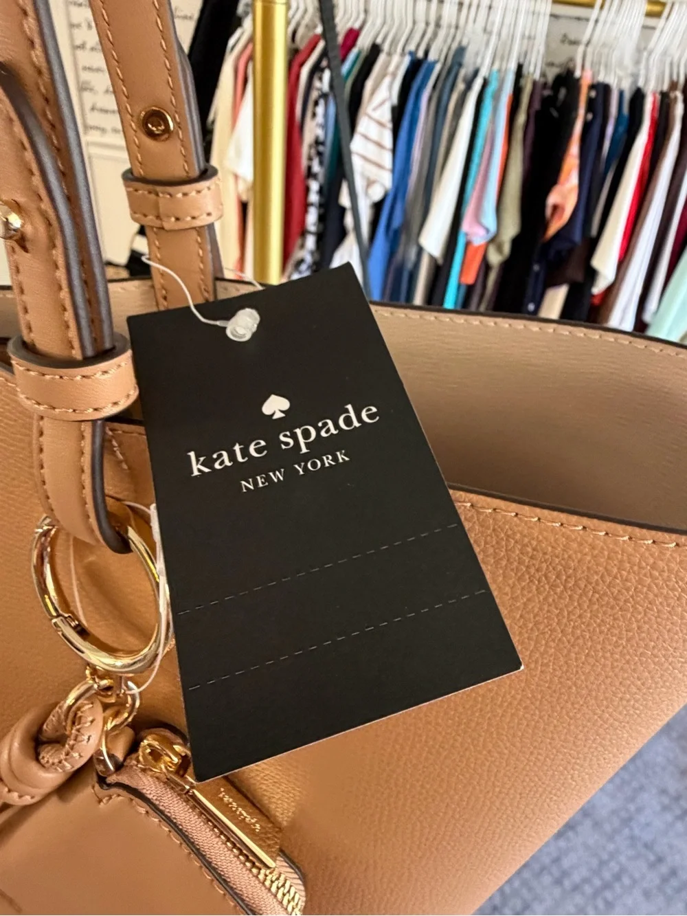kate spade structured tan