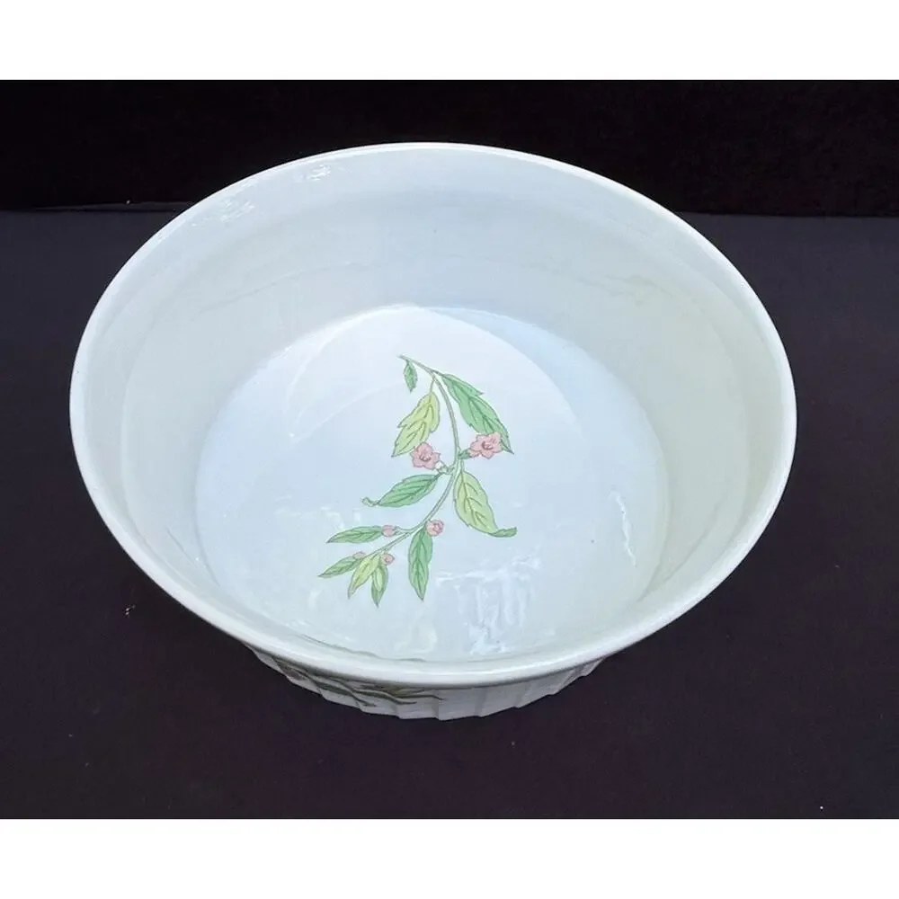 Vintage Shafford Souffle Dish Herbs and Spices Porcelain 7.5 inch