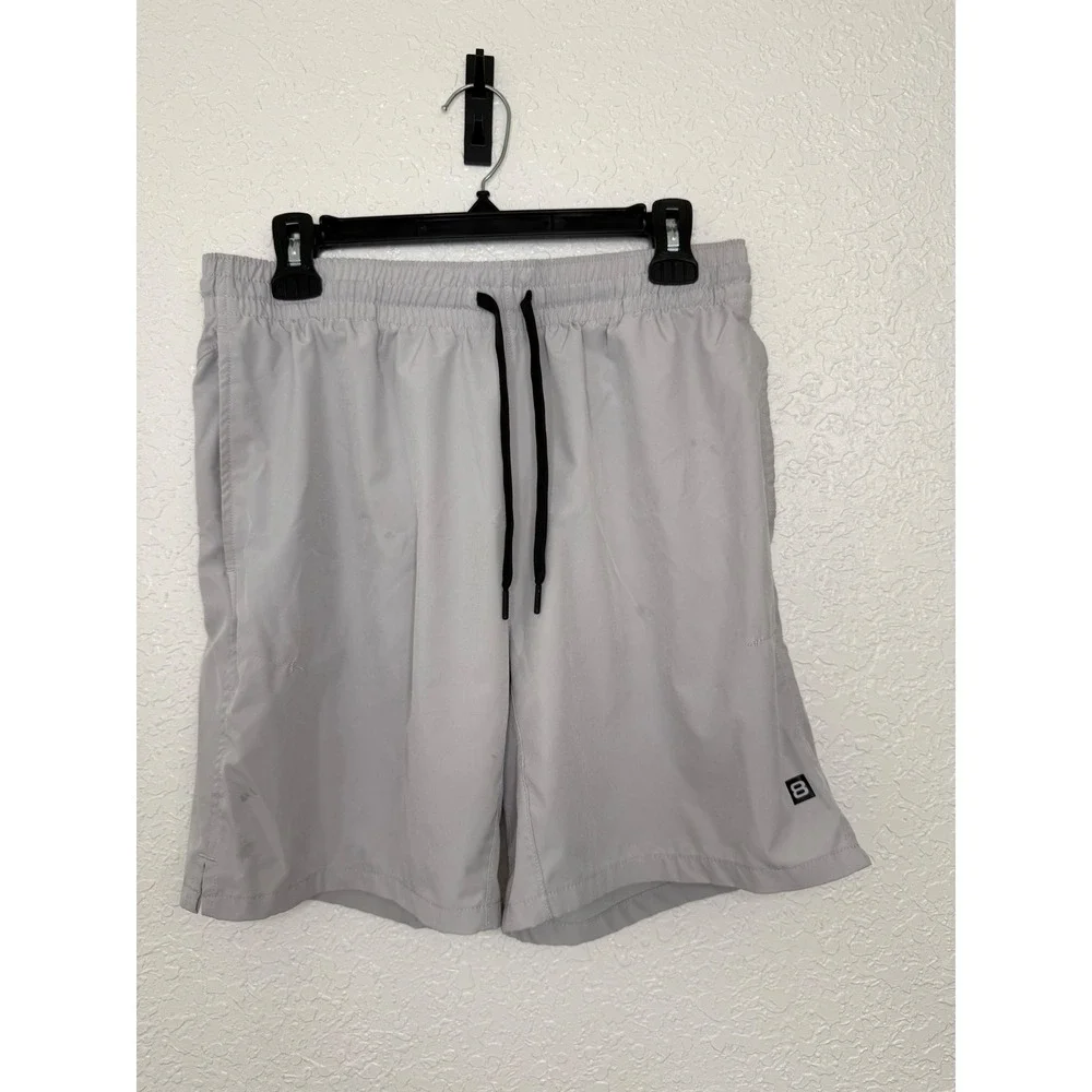 Layer 8 Mens Q-Wick Dry Athletic Shorts Gray‎ Elastic Waist Size Large L 36-38