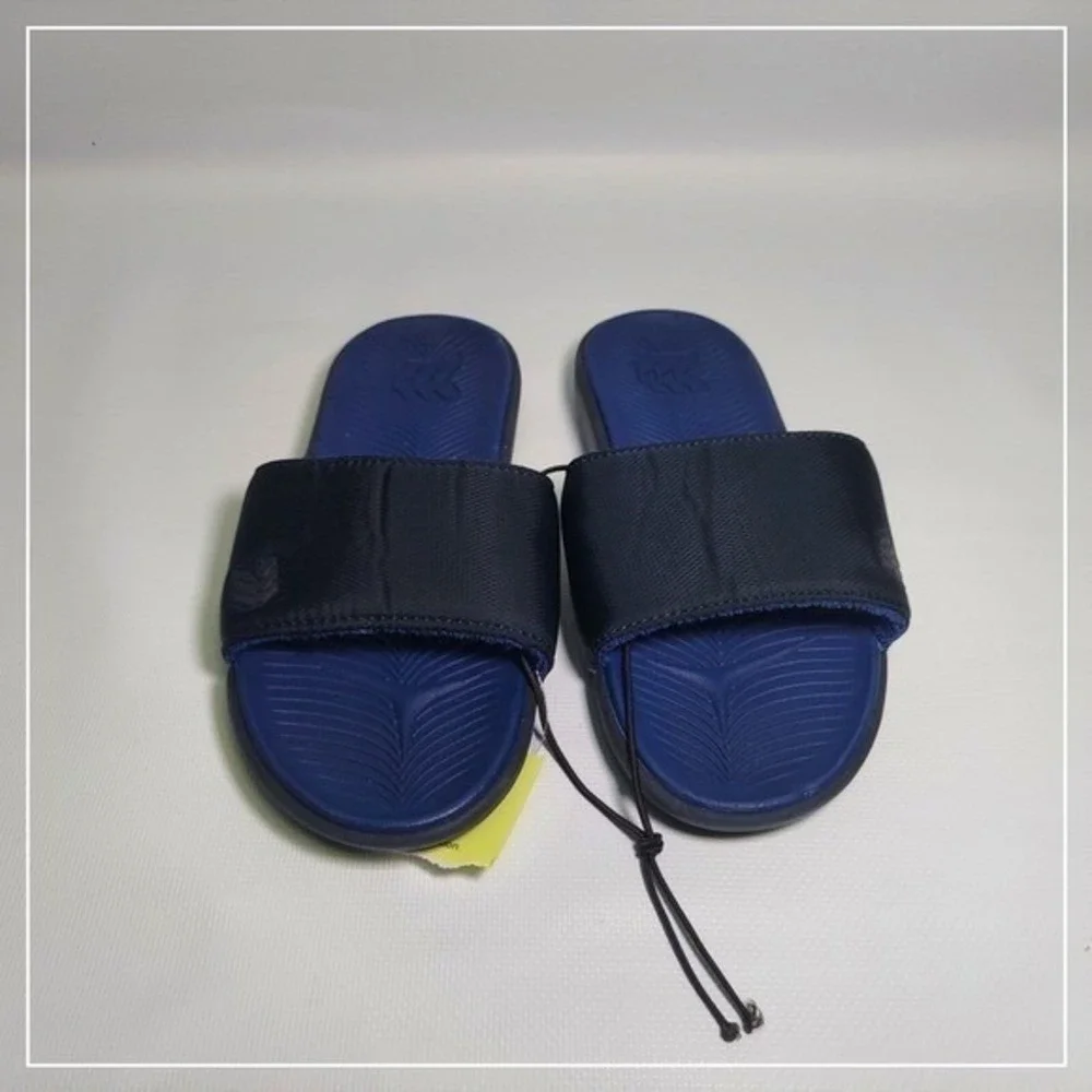 All In Motion Slides Boys 1‎ Blue Cushioned Recovery Pool Sandals Lightweight