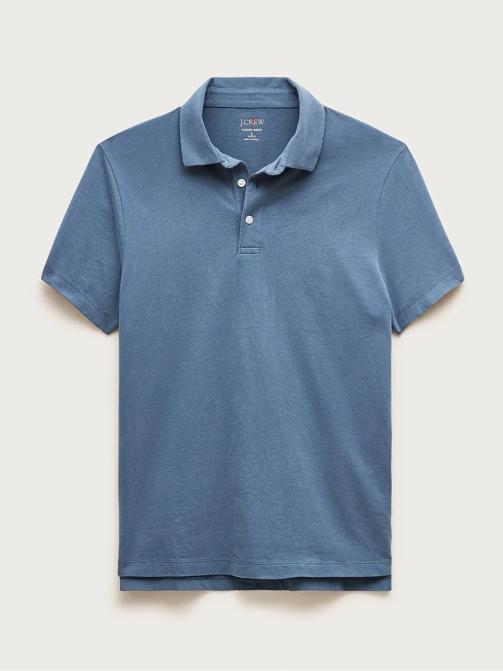 J. CREW sueded cotton polo shirt in Bellport Blue Size M NWD $55 BW383