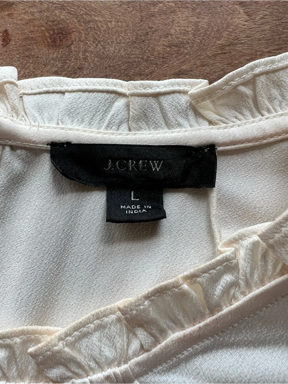J. Crew - Holiday 2020 Collection- Ruffle-Trim - Satin Blouse