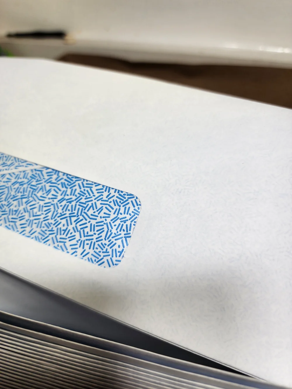 Window Envelopes  #10 Office Depot With Blue Security Tint New