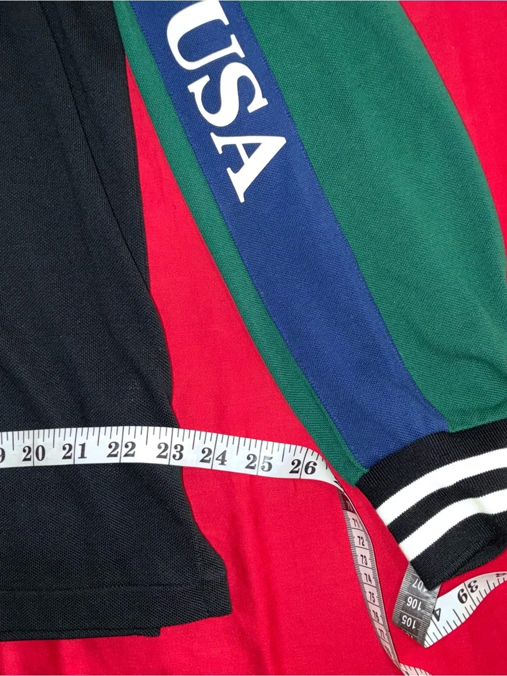 Ralph Lauren Long Sleeve Polo Ski shirt—Stars and Stripes—Size Large