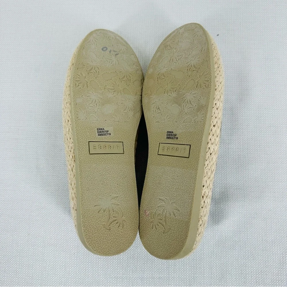 Esprit Size 7.5 Erika Green Camouflage Espadrilles Slip On Flats