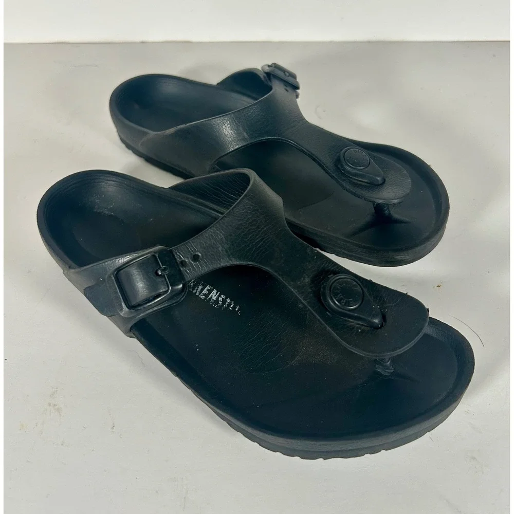 Birkenstock Gizeh EVA Black Thong Sandals Kids Size US 2 EU 33 Waterproof
