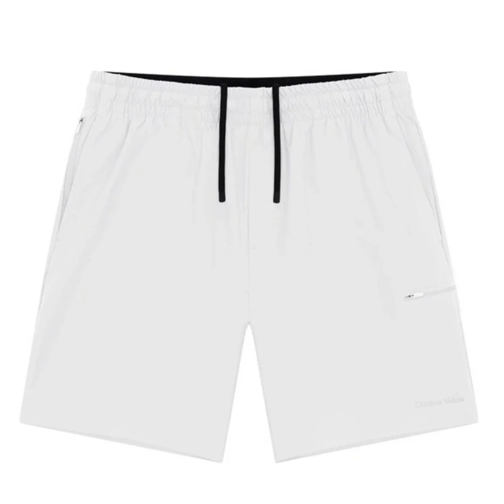 Outdoor Voices Gray HiFlex Men Athletic Moisture Wicking Zip Pockets Shorts XL