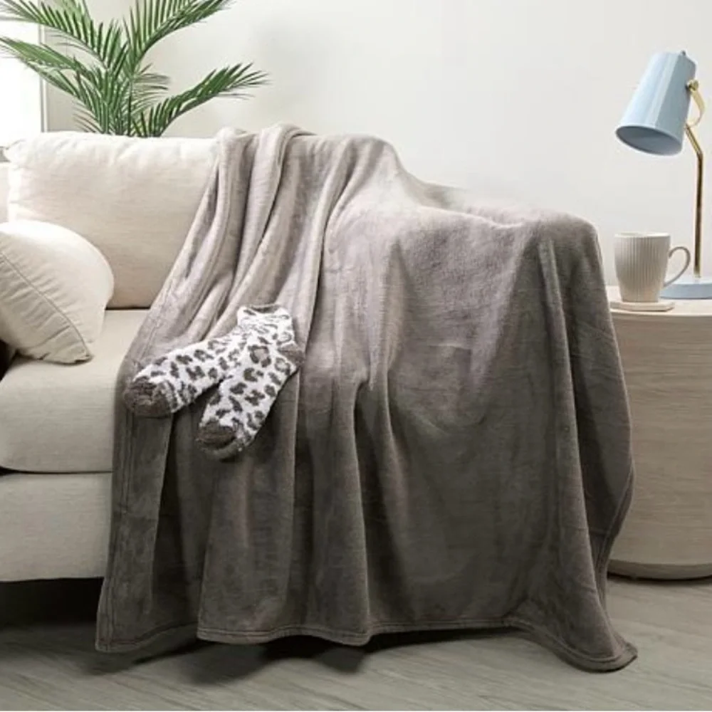Warm & Cozy Plush Throw & Sock Set