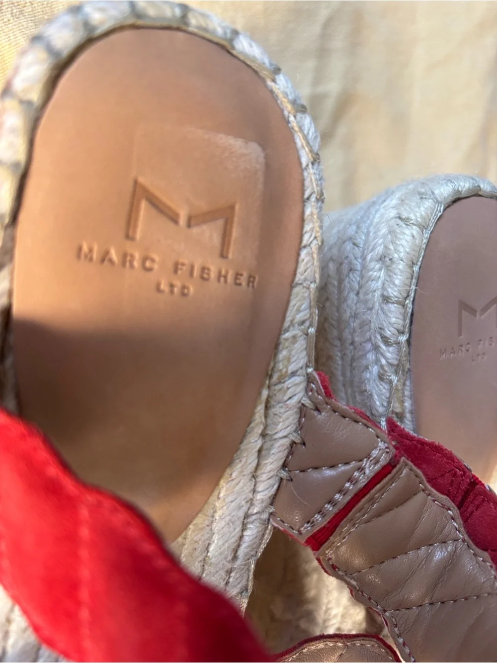 Marc Fisher red suede