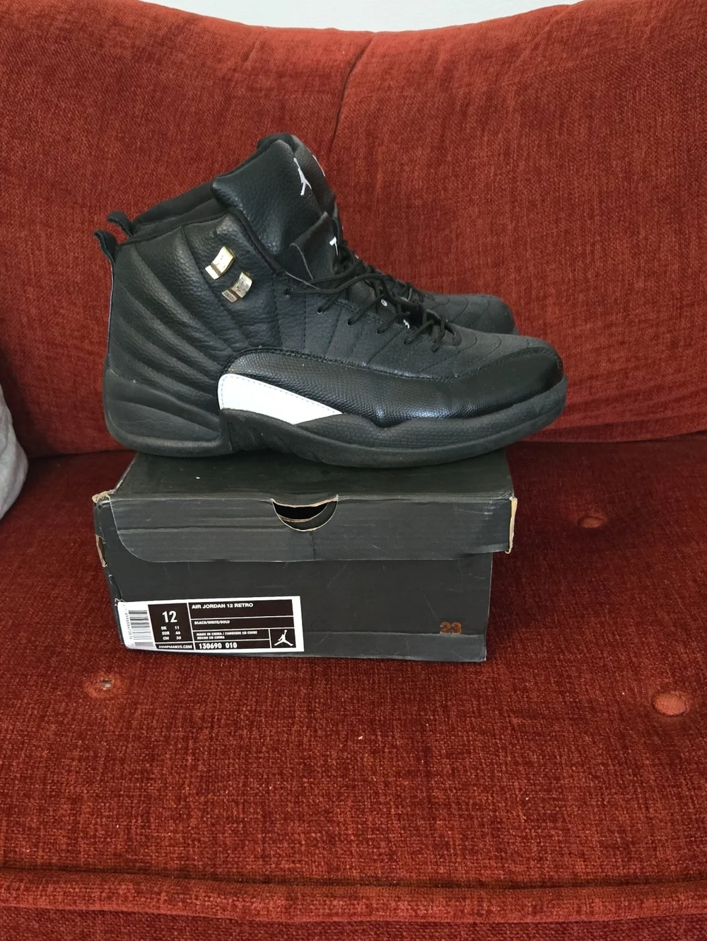 Jordan Men's Black and White High-Top Basketball Shoes